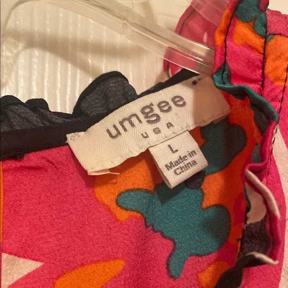 Umgee Vibrant Floral Maxi Dress - Black and Pink - Picture 2 of 5